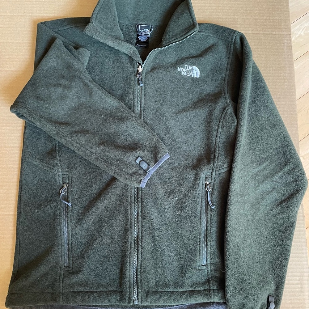 The North Face Olive Full-Zip Fleece